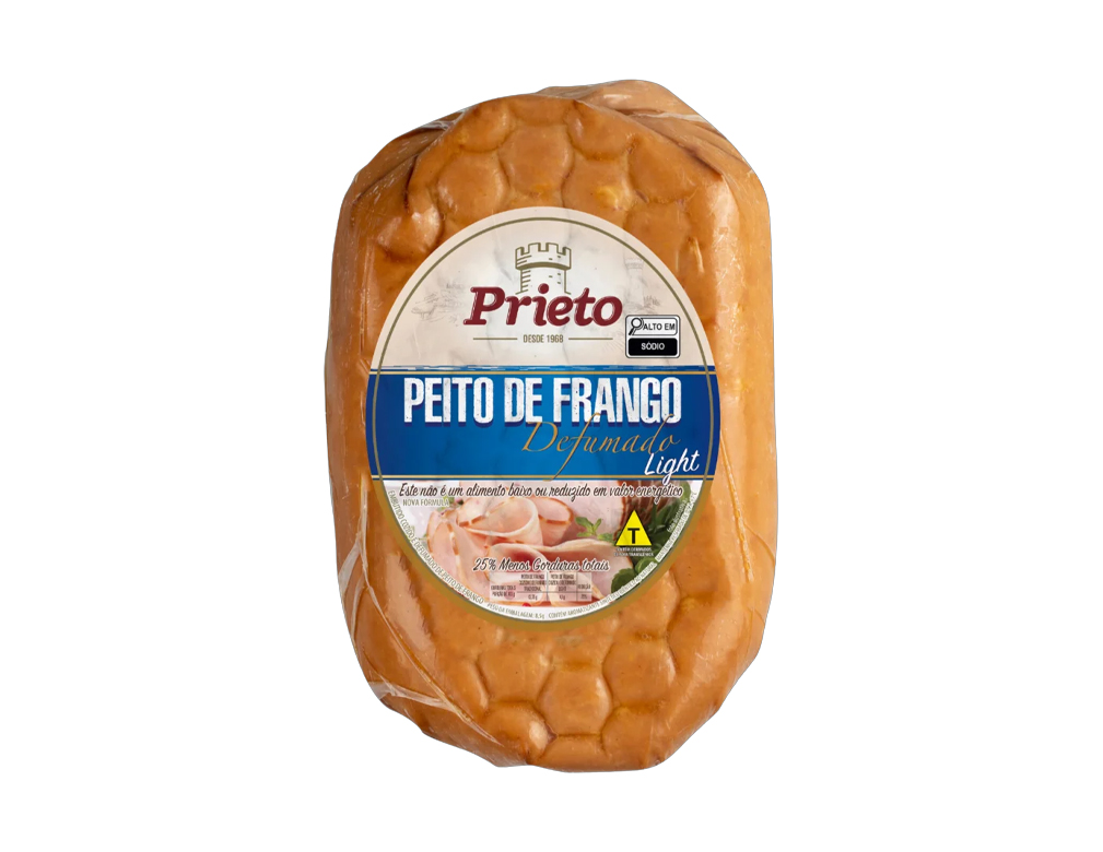 PEITO DE FRANGO DEFUMADO SEM OSSO LIGHT PRIETO 2,4 KG (CX 2 PÇ)